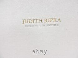Judith Ripka sterling silver Rose Quartz heart pendant necklace in box