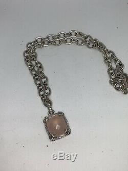 Judith ripka necklace With Pink Pendant 18 Inch Necklace