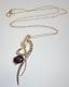 LE VIAN 14k Rose Gold Garnet & Smoky Quartz Pendant Necklace on 18 Chain