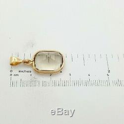 Ladies Pendant 18ct (750, 18K) Rose Gold Smoky Quartz Stone Pendant