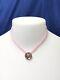 Lalique Cabochon Pink Pendant Crystal Pendant Pink Necklace Necklace NEW