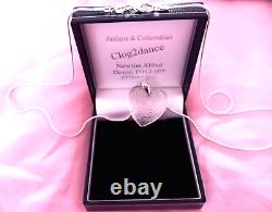 Lalique Clear Roses Stunning Heart Pendant Sterling Silver Chain Bnb