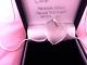 Lalique Necklace Clear Roses Stunning Heart Pendant& Sterling Chain