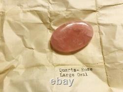 Large Oval Pink Rose Quartz Loose Gem Stone for Jewelry Pendant Necklace Ring