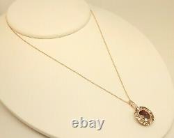 Le Vian 14K Rose Gold Rhodolite Garnet/Chocolate Quartz/White Sapphire Necklace