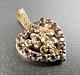 Le Vian 14k Rg Rose Gold Smoky Quartz Diamond Floral Heart Pendant