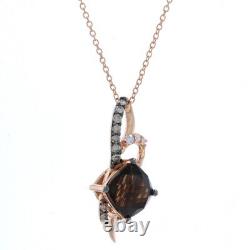 Le Vian Chocolatier Smoky Quartz & Diamond Necklace 18 Rose Gold 14k 2.00ctw