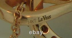 LeVian 14K Rose Gold Garnet Smokey Quartz Pendant Necklace-2.56ctw