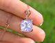 LeVian Lavender Quartz Diamond 5.97 ct Pendant Necklace 14k Rose Gold NEW
