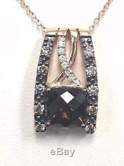 LeVian Rose Gold Necklace With Diamond & Smoky Quartz Pendant YQII 308