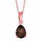 LeVian Rose Gold Plated Sterling Silver Smoky Quartz. 75 ct 18 Pendant Necklace