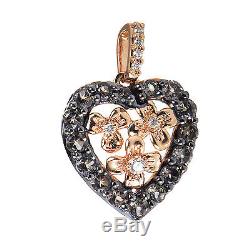 LeVian Women's 14K Rose Gold Diamond & Smokey Quartz Heart Pendant LEV11-072216
