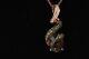 Levian 14k Rose Gold Smokey Quartz Chocolate Diamond Pendant & Chain Necklace