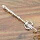 Lion Wand Pendant. 925 Sterling Silver with Natural Rose Quartz Crystal Point USA