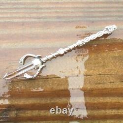 Lion Wand Pendant. 925 Sterling Silver with Natural Rose Quartz Crystal Point USA