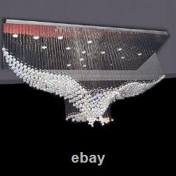 Luxury LED Clear Crystal Modern Chandelier Ceiling Light Living Room Pendant Lam
