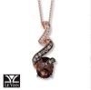 MINT Le Vian Chocolate Quartz 1/4 ct tw Diamonds 14K Rose Gold Necklace