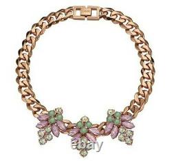 Mawi Triple Crystal Firefly Rose Gold Necklace