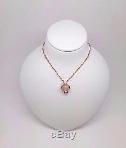 Miran 070048 9ct Rose Gold Rose Quartz Slider Pendant with White Sapphire RRP $299