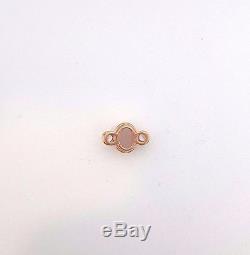 Miran 070048 9ct Rose Gold Rose Quartz Slider Pendant with White Sapphire RRP $299