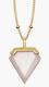 Missoma 18ct Gold Rose Quartz Vermeil Shield Pendant Necklace B+
