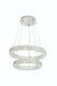 Modern LED Crystal Chandelier Circular Ceiling Light Hanging Lights Pendant UK