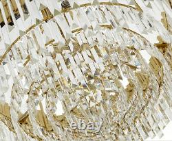 Modern Large Crystal Ceiling Light Gold Chrome Black Pendant Chandelier Lamp