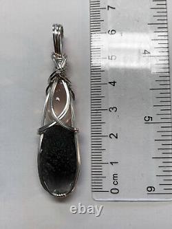 Moldavite with Rose Quartz Crystal Necklace Pendant Czech Republic Tektite MR2s