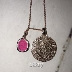 Monica Vinader 18k Rose Gold Necklace Marie Pendant Med Siren Pink Quartz Pendan