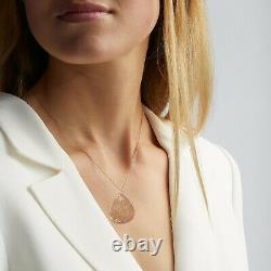 Monica Vinader Rose Gold Vermeil Curb Chain Necklace with two pendant charms