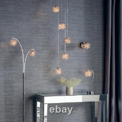 Multi Light Ceiling Pendant5 Bulb Chrome & Crystal Glass ChandelierHeight Lamp