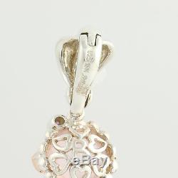 NEW Bellarri Rose Quartz & Garnet Pendant- Sterling Silver & 18k Gold 20.42ctw
