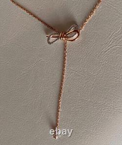 NEW Swarovski Bow Necklace 5447082 BNIB Lifelong Bow Y Pendant