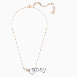 NEW Swarovski Infinity Necklace Heart Crystal Rose Gold