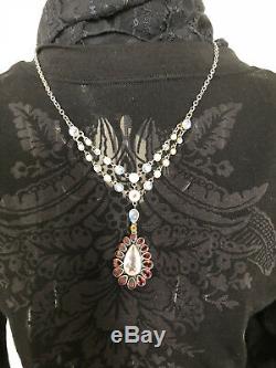 NICKY BUTLER RAJ COLLECTION 17.3ct Multi-gemstone Sterling Silver Necklace NWOT