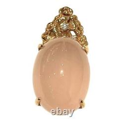 NO BRAND Rose Quartz Diamond Top Pendant top Japan ookura