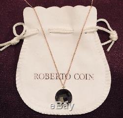 NWT $1190 ROBERTO COIN 18K Rose Gold Quartz & Diamond Cocktail Pendant Necklace
