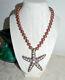 NWT $340 HEIDI DAUS Sea-ing Stars Starfish Pendant Necklace Rose Pearls Crystals