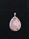 Natural Pave Diamond Rose Quartz Gemstone Pendant 925 Silver Fine Jewelry MB