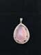 Natural Pave Diamond & Rose Quartz Gemstone Pendant, 925 Silver, Fine Jewelry SS