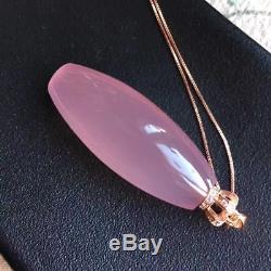 Natural Star Rose Quartz Crystal Pendants Nice Necklaces AAAA Silver buckle