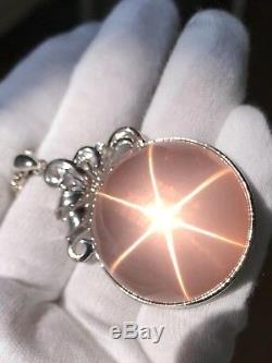 Natural Star Rose Quartz SPHERE Crystal Specimen Pendant Healing