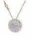 New Michael Kors Rose Gold Tone Chain, Crystal Pave Disk Pendant Necklace Mkj3909