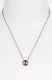 New Michael Kors Rose Gold Tone Chain+round Crystal Pendant Necklace Mkj2042+tag