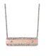 New Michael Kors Rose Gold Tone Crystal Pave Logo Plaque Chain Necklace Mkj5961