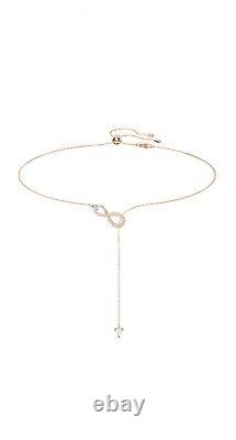 New Swarovski Crystal Infinity Y Necklace Pendant BNIB 5521346 Rose Colour