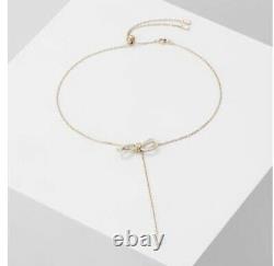 New Swarovski Crystal Lifelong Bow Y Necklace 5447082 Bnib White