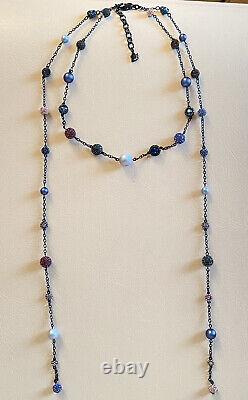 New Swarovski Crystal Strandage Necklace 5410991 Bnib Beads Blue Multi