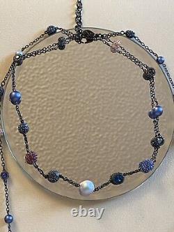 New Swarovski Crystal Strandage Necklace 5410991 Bnib Beads Blue Multi