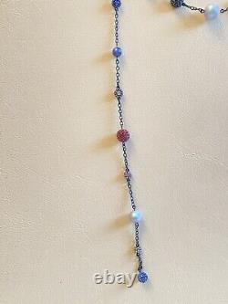 New Swarovski Crystal Strandage Necklace 5410991 Bnib Beads Blue Multi